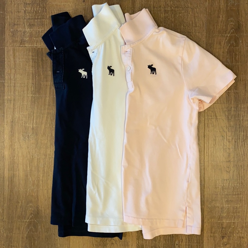 Lot of three Abercrombie Kids polo shirts